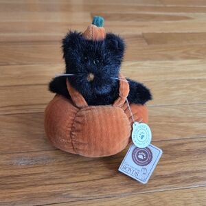 Boyds Plush‎ Black Cat in Pumpkin Costume New With Tags
